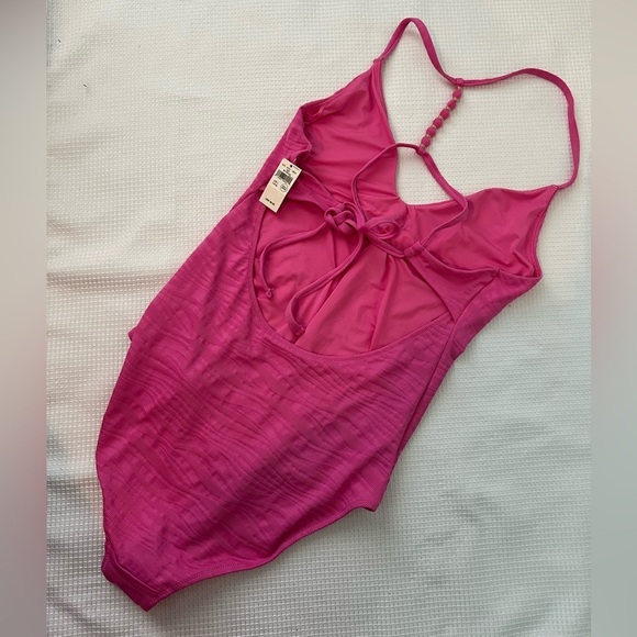 NEW Aerie Jacquard V Scoop One Piece Swimsuit - Picture 2 of 5